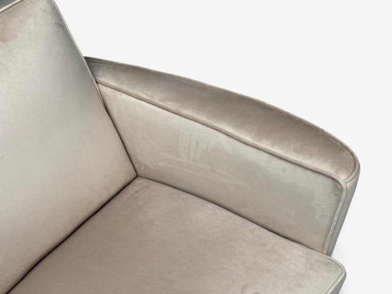 Slagelse Mobelfabrik, Beige Velvet, Beech, Lounge Chairs, Denmark, 1940s - 9