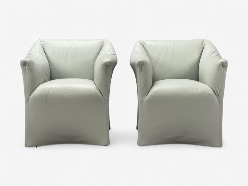 Mario Bellini, Italian Modern, Leather, Four Model 684 Armchairs, Italy, 1980s - 6