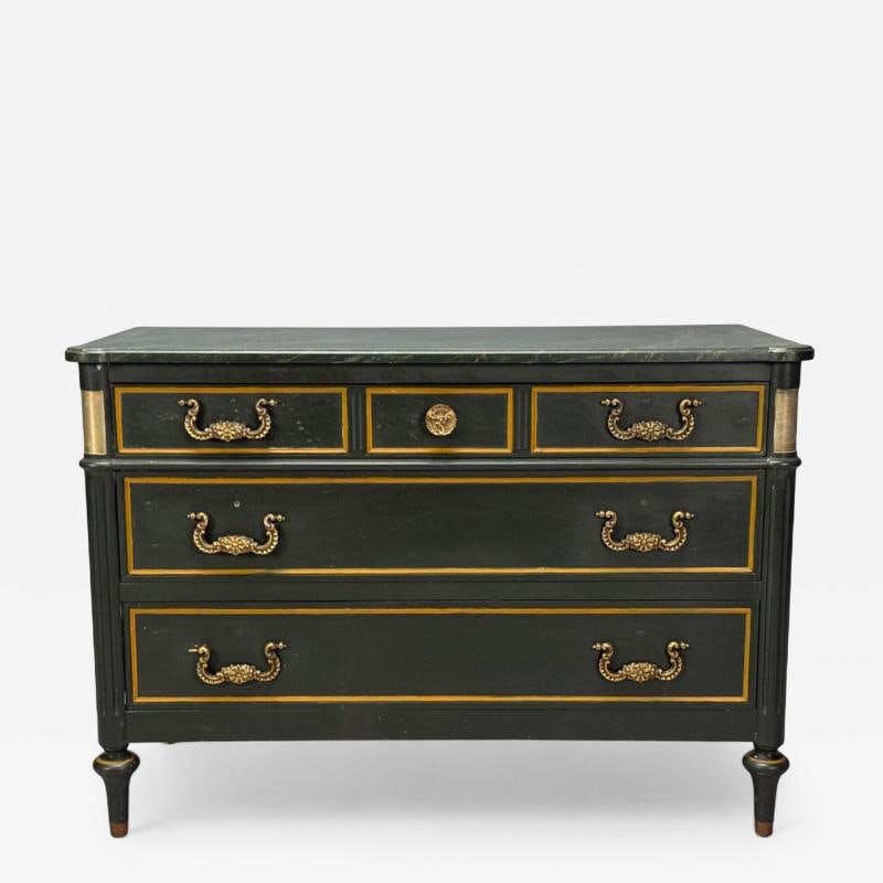 Jacques Bodart, Louis XVI Style, Green Painted Commode, USA, 1960s (1 of 12)