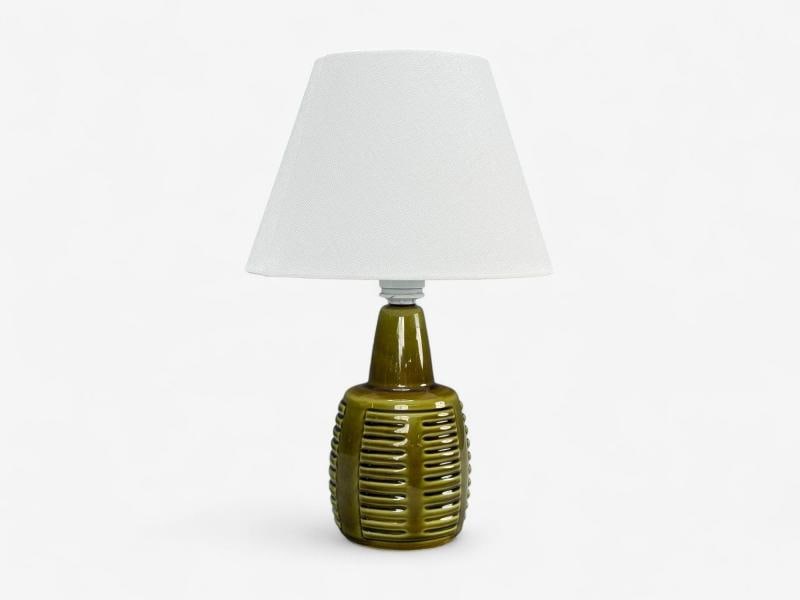 Einar Johansen, Danish Modern, Green Stoneware, Table Lamp, Denmark, 1970s - 2