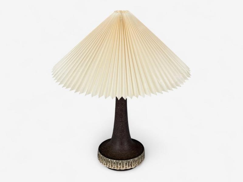 Michael Andersen & Søn, Brown Stoneware, Large Table Lamp, Denmark, 1960s - 2