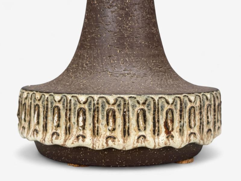 Michael Andersen & Søn, Brown Stoneware, Large Table Lamp, Denmark, 1960s - 8