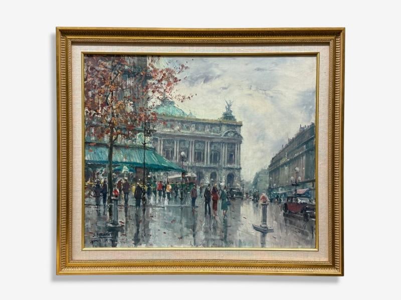 Jean Salabet, Impressionism, Paris Street Scene, Oil on Canvas, France, 1954 - 2
