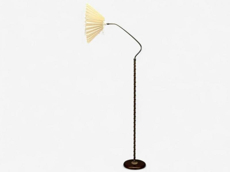Swedish Modern, Brass, Fabric, Floor Lamp, Sweden, 1950s - 5
