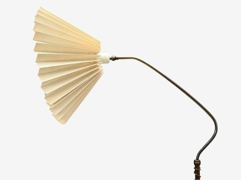 Swedish Modern, Brass, Fabric, Floor Lamp, Sweden, 1950s - 7