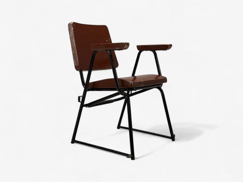 Studio BBPR, Lacquered Iron, Wood, Twelve Armchairs, Italy, 1960s - 10