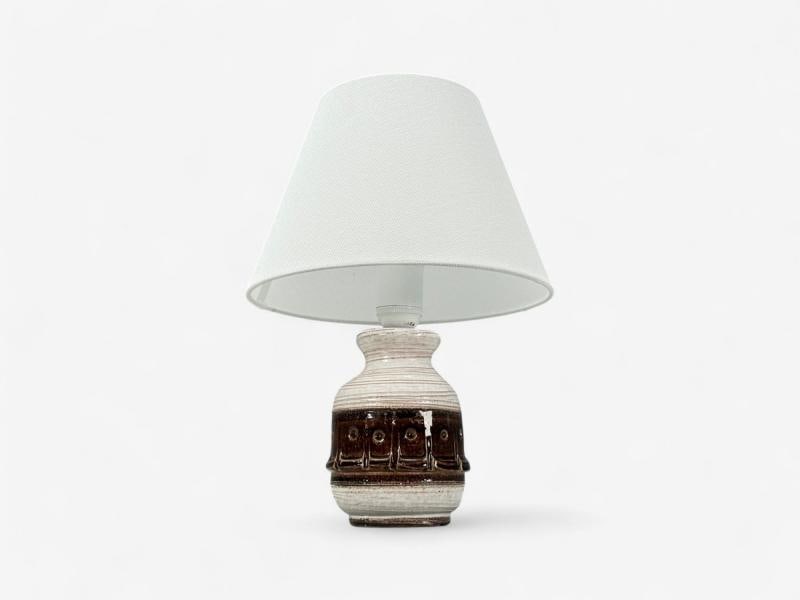 Danish Modern, Brown Stoneware, Table Lamp, Denmark, 1960s - 3