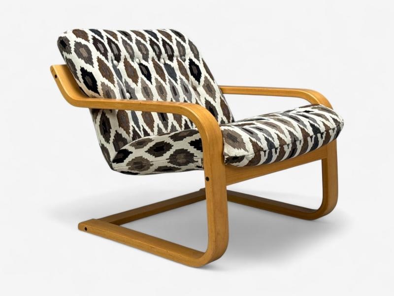 Westnofa, Bentwood, Fabric, Lounge Chair and Ottoman, Norway, 1960s - 3