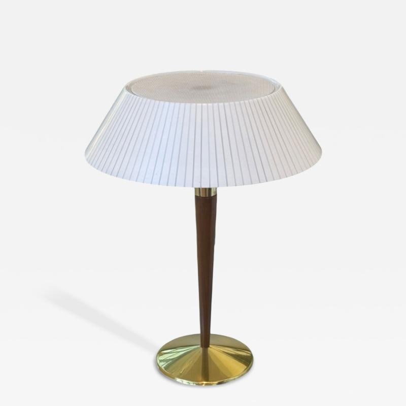 Gerald Thurston, Teak, Brass, Plastic, Table Lamp, USA, 1960s (1 of 11)