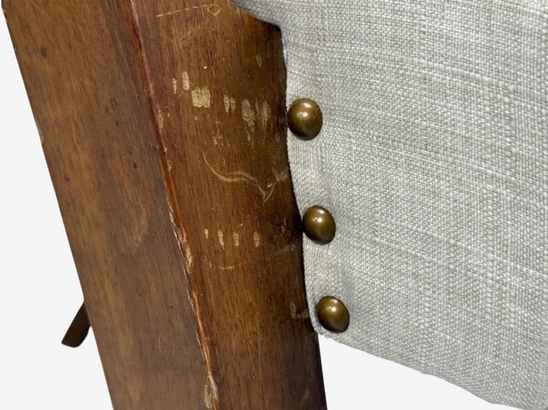 Malatesta & Masson, Beige Fabric, Wood, Occasional Chairs, Italy, 1950s - 8