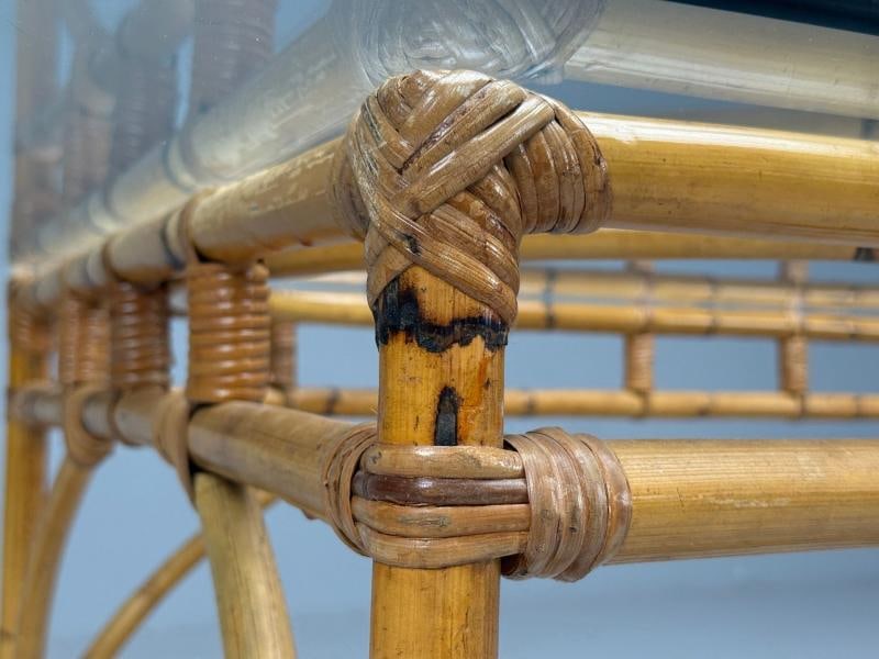 Dal Vera, Italian Modern, Bamboo, Cane, Glass, Dining Table, Italy, 1950s - 9