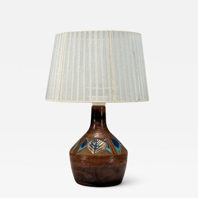 Julie Keramik, Danish Modern, Brown Ceramic, Table Lamp, Denmark, 1960s (1 of 10)