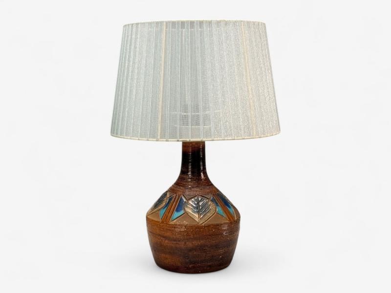 Julie Keramik, Danish Modern, Brown Ceramic, Table Lamp, Denmark, 1960s - 4
