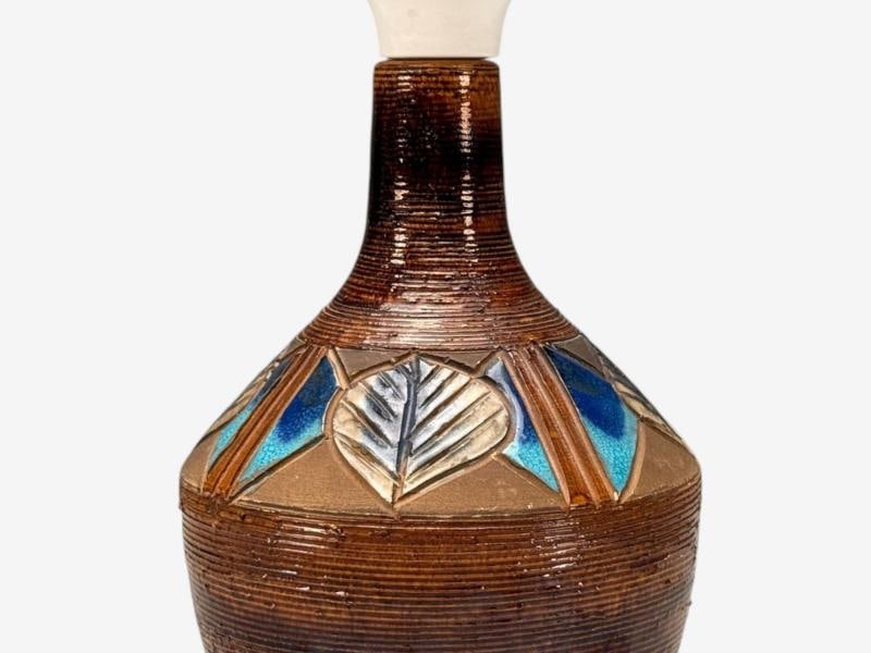 Julie Keramik, Danish Modern, Brown Ceramic, Table Lamp, Denmark, 1960s - 5