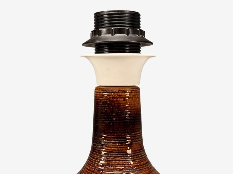 Julie Keramik, Danish Modern, Brown Ceramic, Table Lamp, Denmark, 1960s - 9