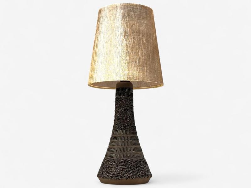 Nila Keramik, Brown Ceramic, Table Lamp, Sweden, 1970s - 4