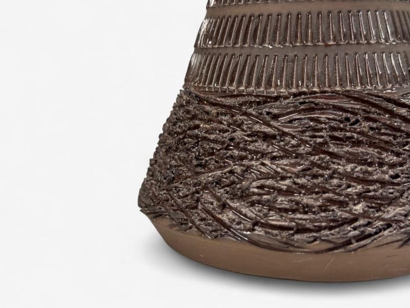 Nila Keramik, Brown Ceramic, Table Lamp, Sweden, 1970s - 7