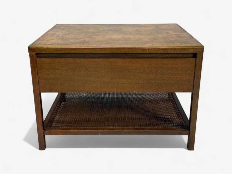 Paul McCobb, Leather, Cane, Brass, Side Table, USA, 1950s - 10
