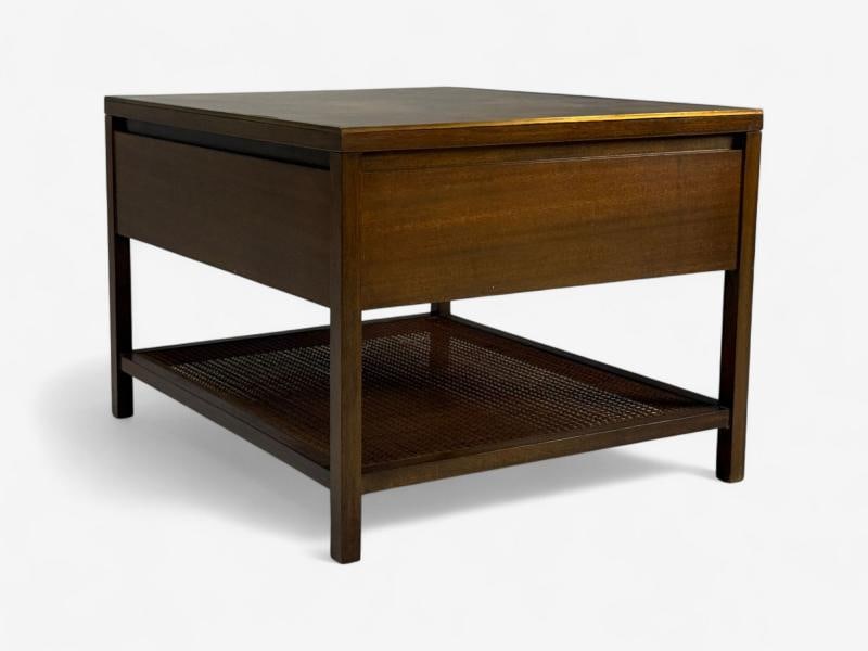 Paul McCobb, Leather, Cane, Brass, Side Table, USA, 1950s - 9