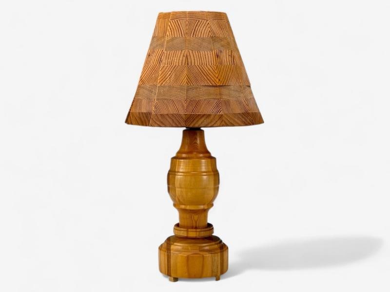 Swedish Modern, Pine, Table Lamp, Sweden, 1960s - 2