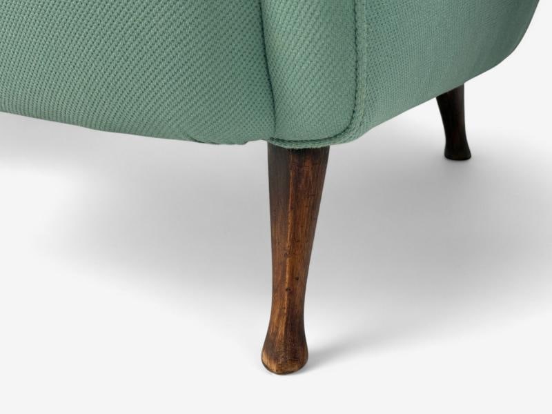 Carlo Pagani attr., Fabric, Wood, Lounge Chairs, Italy, 1950s - 8