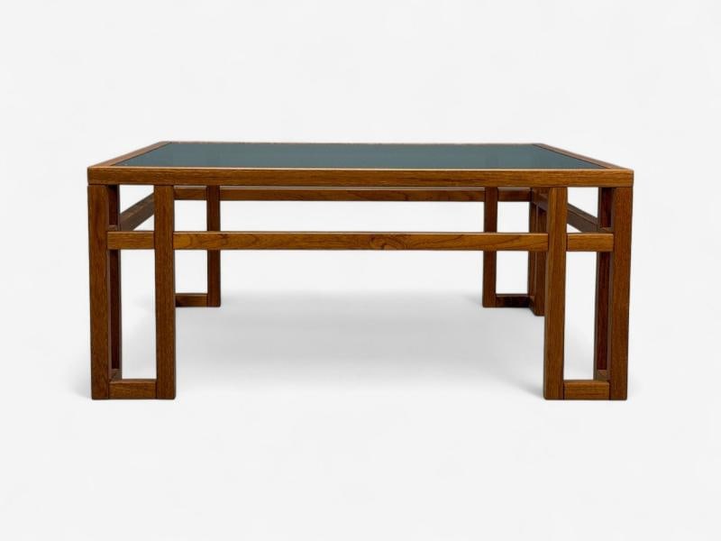 Danish Modern, Teak, Glass, Square Coffee Table, Denmark, 1960s - 3