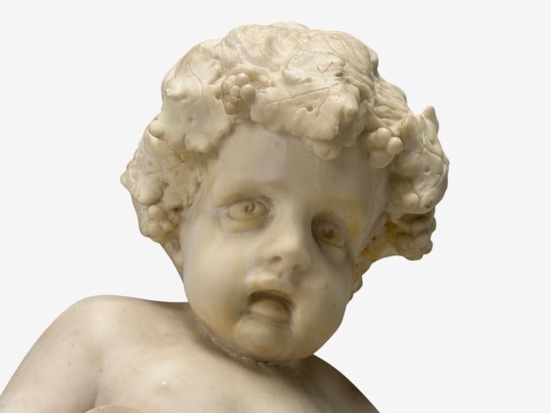 Neoclassical, Faux Marble, Seated Angel Busts on Sleighs, Italy, 1960s - 7