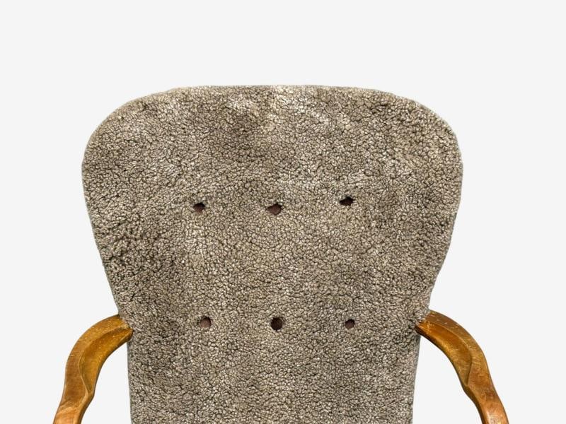 Philip Arctander Style, Shearling, Beech, Lounge Chair, Denmark, 1960s - 8