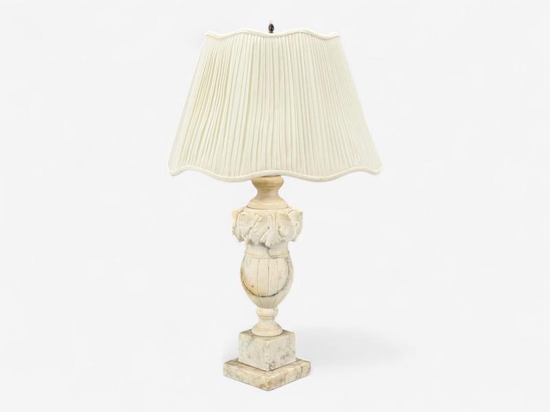 Italian Neoclassical, Marble, Alabaster, Brass, Table Lamps, Italy, 1940s - 5
