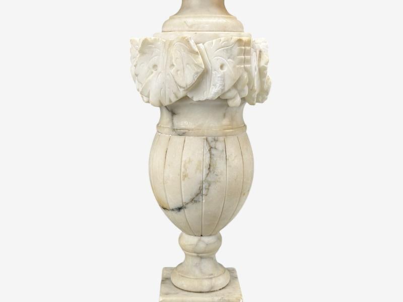Italian Neoclassical, Marble, Alabaster, Brass, Table Lamps, Italy, 1940s - 7