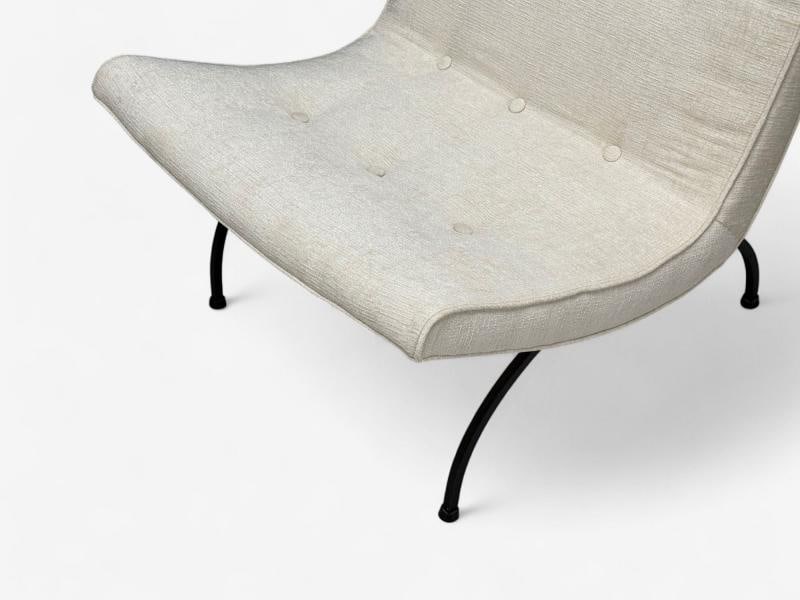Milo Baughman, Iron, Fabric, Scoop Chair, USA, 1950s - 6