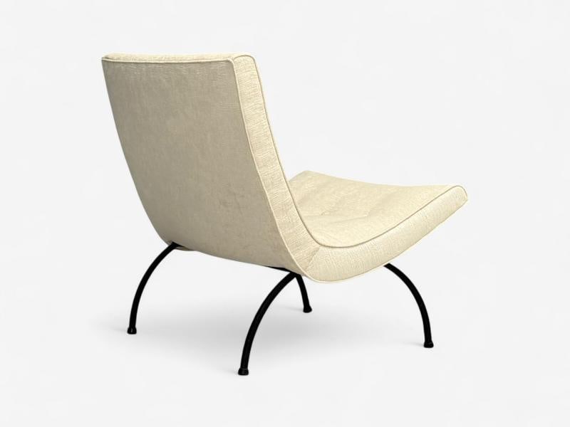 Milo Baughman, Iron, Fabric, Scoop Chair, USA, 1950s - 9