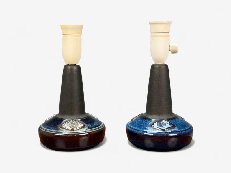 Søholm Stentøj, Glazed Stoneware, Table Lamps, Denmark, 1970s - 8