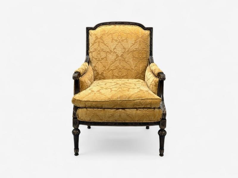 Louis XVI Style, Beige Fabric, Mahogany, Lounge Chairs, France, 1920s - 2