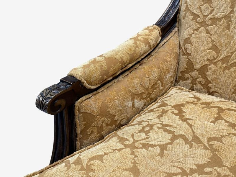 Louis XVI Style, Beige Fabric, Mahogany, Lounge Chairs, France, 1920s - 4