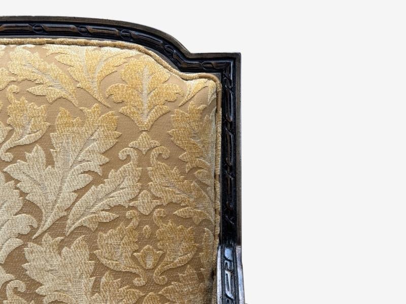 Louis XVI Style, Beige Fabric, Mahogany, Lounge Chairs, France, 1920s - 5