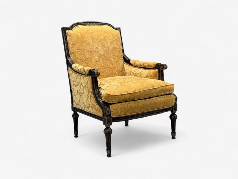 Louis XVI Style, Beige Fabric, Mahogany, Lounge Chairs, France, 1920s - 6