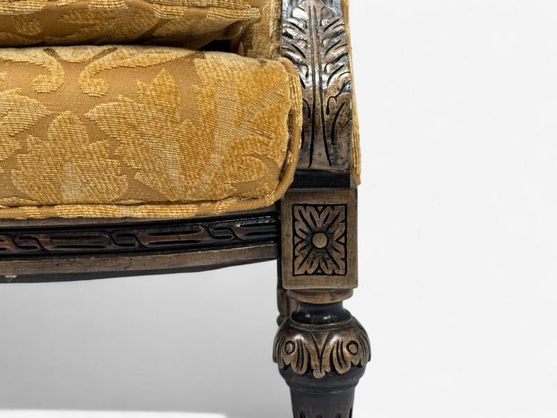 Louis XVI Style, Beige Fabric, Mahogany, Lounge Chairs, France, 1920s - 7