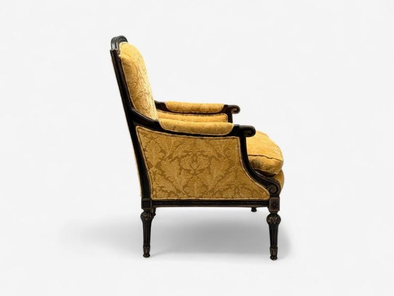 Louis XVI Style, Beige Fabric, Mahogany, Lounge Chairs, France, 1920s - 8