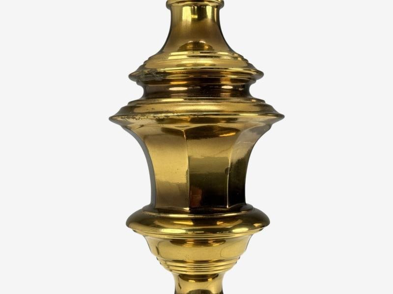 Hollywood Regency, Brass, Fabric, Table Lamps, USA, 1970s - 7