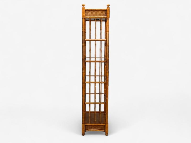 American Modern, Bamboo, Wood, Etageres, USA, 1980s - 8