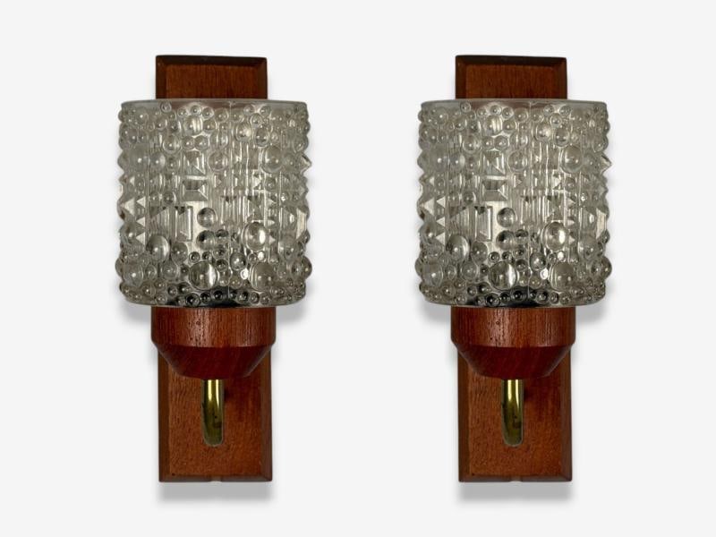 Danish Modern, Teak, Brass, Glass, Wall Lights, Denmark, 1960s - 3