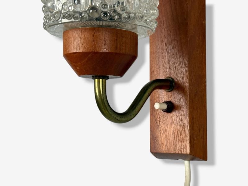 Danish Modern, Teak, Brass, Glass, Wall Lights, Denmark, 1960s - 6