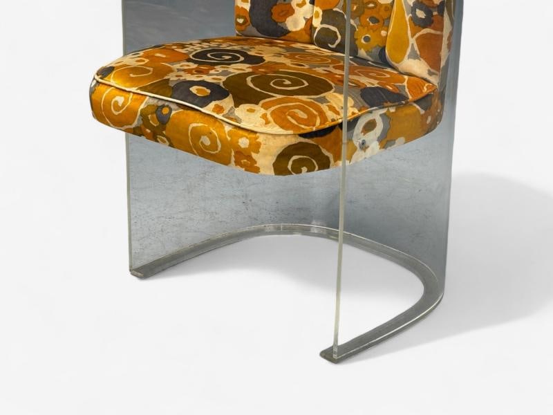 Vladimir Kagan, American Modern, Lucite, Fabric, Armchairs, USA, 1970s - 7