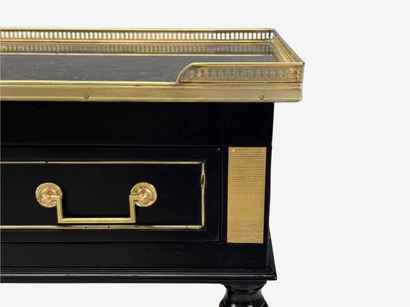 Louis XVI, Hollywood Regency, Bronze, Marble, Ebonized Console, France, 1930s - 5
