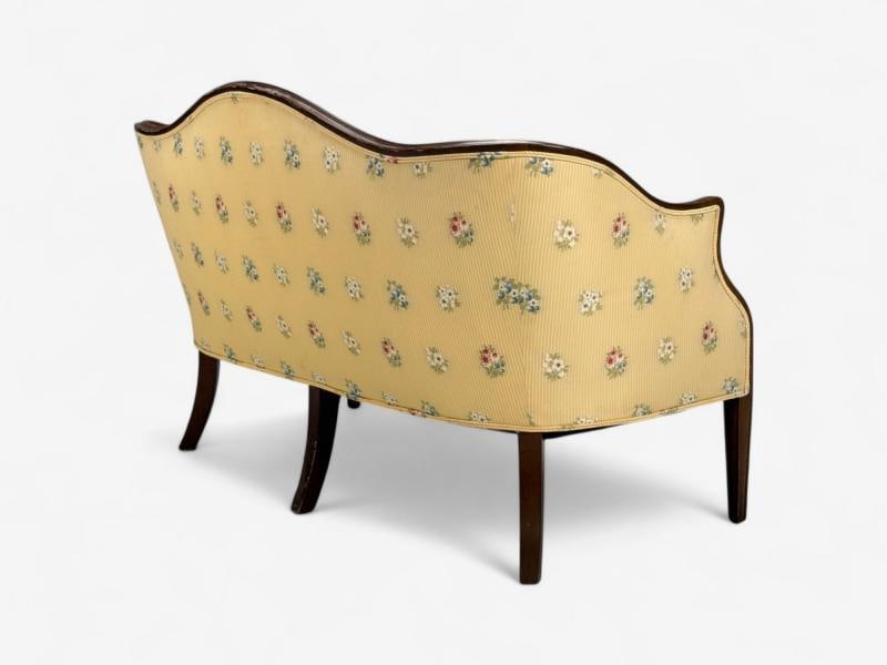 Hepplewhite Style, Mahogany, Scalamandre Upholstery, Loveseat, 1930s - 5