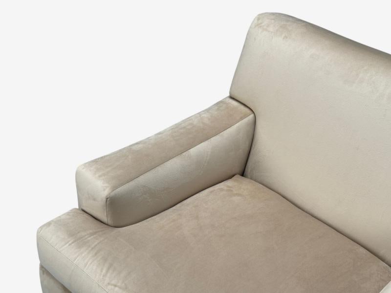 Marco Zanuso, Beige Velvet, Wood, Metal, Lounge Chair, Italy, 1960s - 6