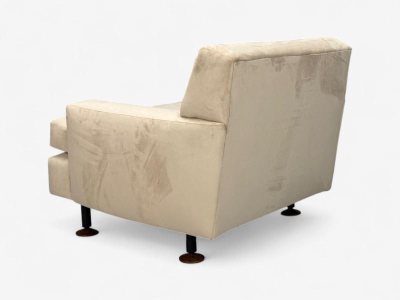 Marco Zanuso, Beige Velvet, Wood, Metal, Lounge Chair, Italy, 1960s - 9