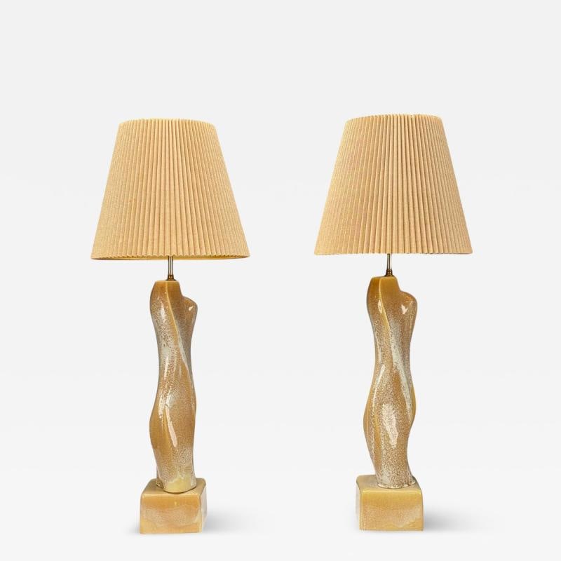 Yasha Heifetz Style, Ceramic, Abstract Table Lamps, USA, 1960s (1 of 11)