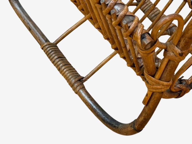 Italian Modern, Rattan, Bamboo, Cane, Magazine Rack, Italy, 1960s - 6